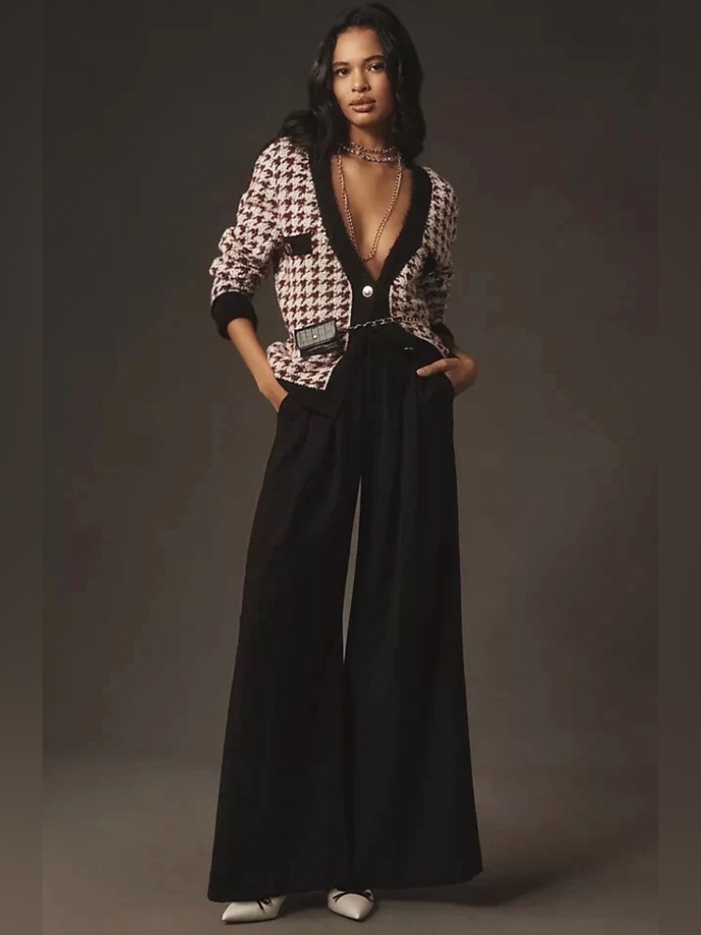 Maeve- The Avery - Wide-Leg Black Palazzo Pants